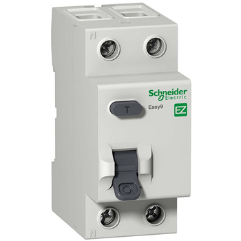 Дифференциальный выключатель Schneider Electric (УЗО) EASY 9 2P 25А 30мА AC 4,5 кА - Электрика, НВА - Модульное оборудование - Дифференциальные автоматы - . Магазин оборудования для автономного и резервного электропитания Ekosolar.ru в Рыбинске
