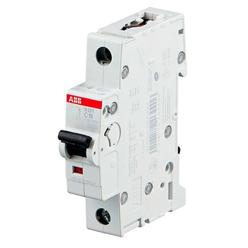 Автоматический выключатель ABB S201 1P 16А (С) 6kA - Электрика, НВА - Модульное оборудование - Автоматические выключатели - . Магазин оборудования для автономного и резервного электропитания Ekosolar.ru в Рыбинске
