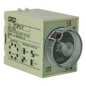 Реле времени 220V ST3PC-F (0.25-2m/20m/2h/12h) Энергия - Электрика, НВА - Реле, автоматизация и управление - Реле времени - . Магазин оборудования для автономного и резервного электропитания Ekosolar.ru в Рыбинске