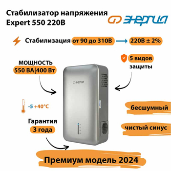 Инверторный cтабилизатор напряжения Энергия Expert 550 220В - Стабилизаторы напряжения - Инверторные - . Магазин оборудования для автономного и резервного электропитания Ekosolar.ru в Рыбинске