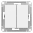 Выключатель Schneider Electric AtlasDesign 2-клавишный сх.5, 10АХ, белый, механизм - Электрика, НВА - Выключатели и розетки - Выключатели - . Магазин оборудования для автономного и резервного электропитания Ekosolar.ru в Рыбинске