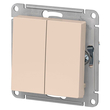 Переключатель Schneider Electric AtlasDesign 2-клавишный сх.6, 10АХ, бежевый механизм - Электрика, НВА - Выключатели и розетки - Выключатели - . Магазин оборудования для автономного и резервного электропитания Ekosolar.ru в Рыбинске