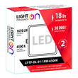 Светильник LightPhenomenON Downlight LT-TP-DL-01-18W-6500K встраиваемый квадратный 170х170 LED - Светильники - Светильники DOWNLIGHT - . Магазин оборудования для автономного и резервного электропитания Ekosolar.ru в Рыбинске