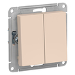 Переключатель Schneider Electric AtlasDesign 2-клавишный сх.6, 10АХ, бежевый механизм - Электрика, НВА - Выключатели и розетки - Выключатели - . Магазин оборудования для автономного и резервного электропитания Ekosolar.ru в Рыбинске