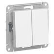 Выключатель Schneider Electric AtlasDesign 2-клавишный сх.5, 10АХ, белый, механизм - Электрика, НВА - Выключатели и розетки - Выключатели - . Магазин оборудования для автономного и резервного электропитания Ekosolar.ru в Рыбинске