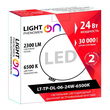 Светильник LightPhenomenON Downlightt LT-TP-DL-06-24W-6500K встраиваемый круглый Ф174 LED с выносным драйвером - Светильники - Светильники DOWNLIGHT - . Магазин оборудования для автономного и резервного электропитания Ekosolar.ru в Рыбинске