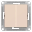 Выключатель Schneider Electric AtlasDesign 2-клавишный сх.5, 10АХ, бежевый, механизм - Электрика, НВА - Выключатели и розетки - Выключатели - . Магазин оборудования для автономного и резервного электропитания Ekosolar.ru в Рыбинске