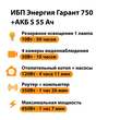 ИБП Энергия Гарант 750 + Аккумулятор S 55 Ач - 12В (450Вт - 67мин) - ИБП и АКБ - ИБП для котлов - . Магазин оборудования для автономного и резервного электропитания Ekosolar.ru в Рыбинске