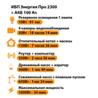 ИБП для котла Энергия Про 2300 + Аккумулятор 100 Ач 12 В (1600Вт - 34мин) - ИБП и АКБ - ИБП для котлов - . Магазин оборудования для автономного и резервного электропитания Ekosolar.ru в Рыбинске